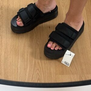 H&M Black Platform Sandals